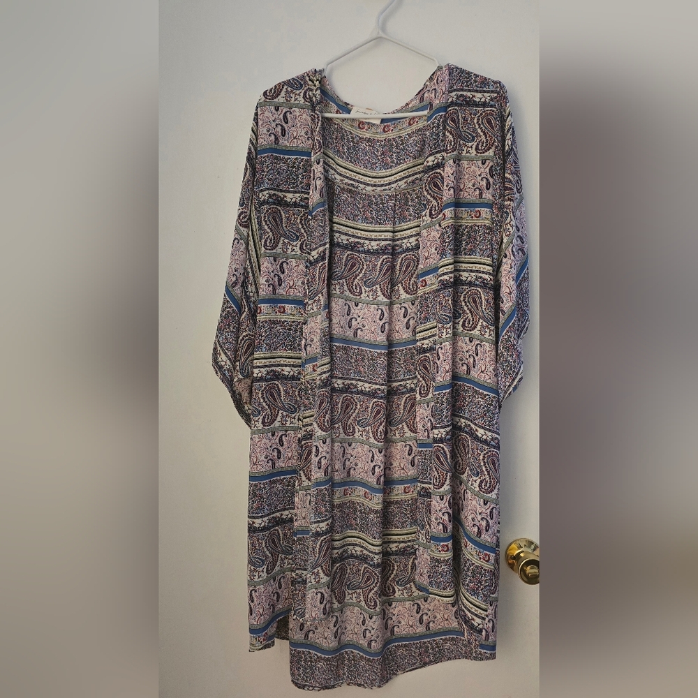 Anthropologie  Lavender Field Paisley kimono